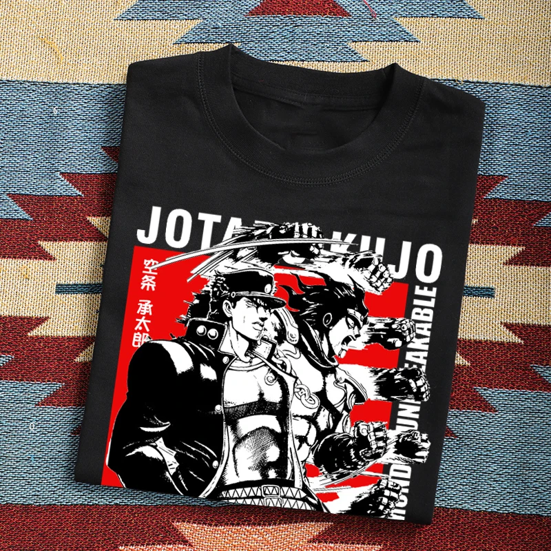 New Men\'s Tshirt Vintage Japan Anime Jojo Bizarre Adventure T Shirt Harajuku Streetwear Unisex T-shirt Hipster Casual Style Tees