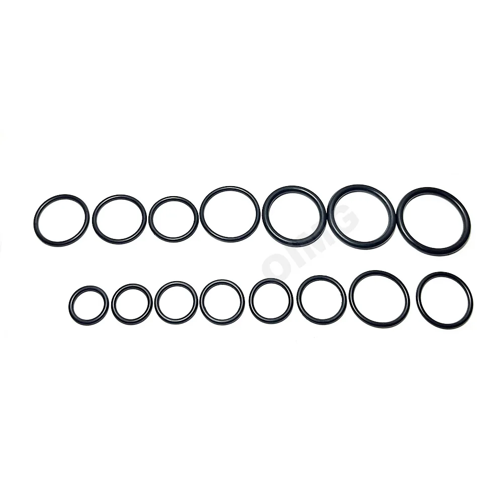 Rubber O-Ring Assortment Kit Wear-resistant High-temperature Resistant NBR O Ring Gasket for Excavator Forklift Crane Car Repair