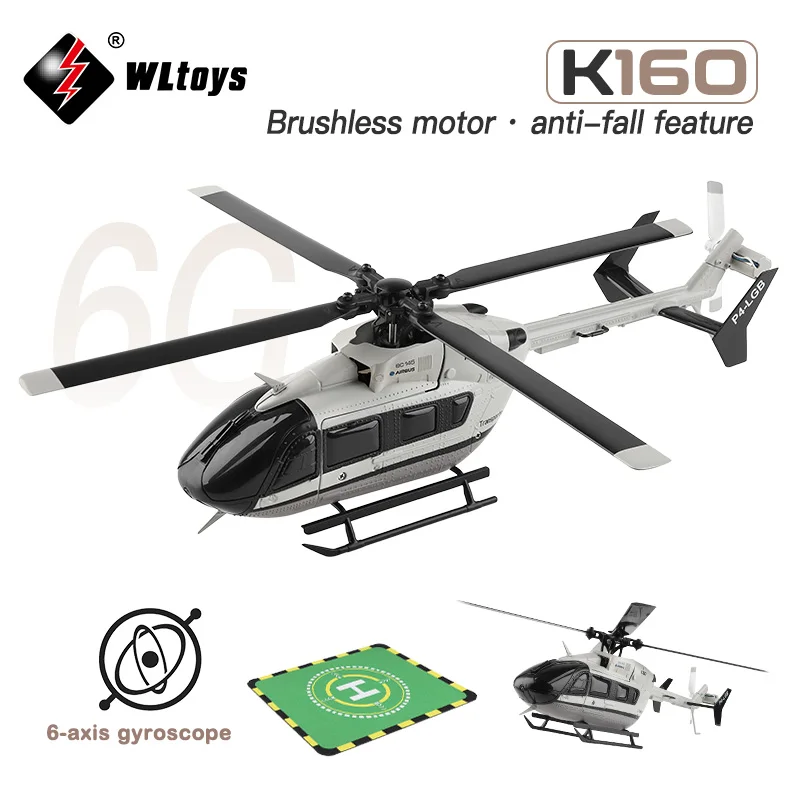 

WLtoys K160 RC Вертолет 2,4G 6-Aixs Гироскоп 4CH Удержание высоты Оптический поток Бесщеточный пульт дистанционного управления Вертолет Игрушки для детей