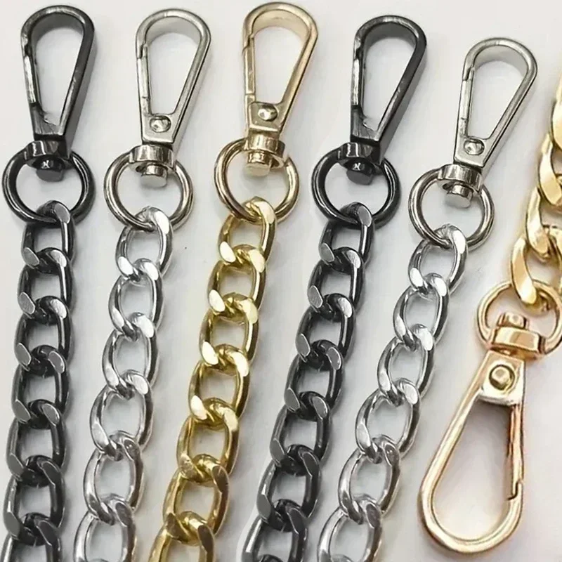 Piezas de Repuesto de cadena de bolso de aluminio de Metal, accesorios para bolso de hombro tejido a mano, correas desmontables hechas a mano DIY, 120cm