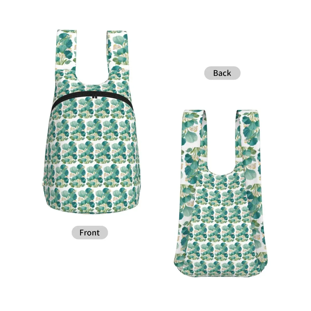 Green Botanical Minimal Nature Inspired Leaf Backpack Student Storage BookBag Kids School Bag Laptop Shoulder Bags Boys Girls