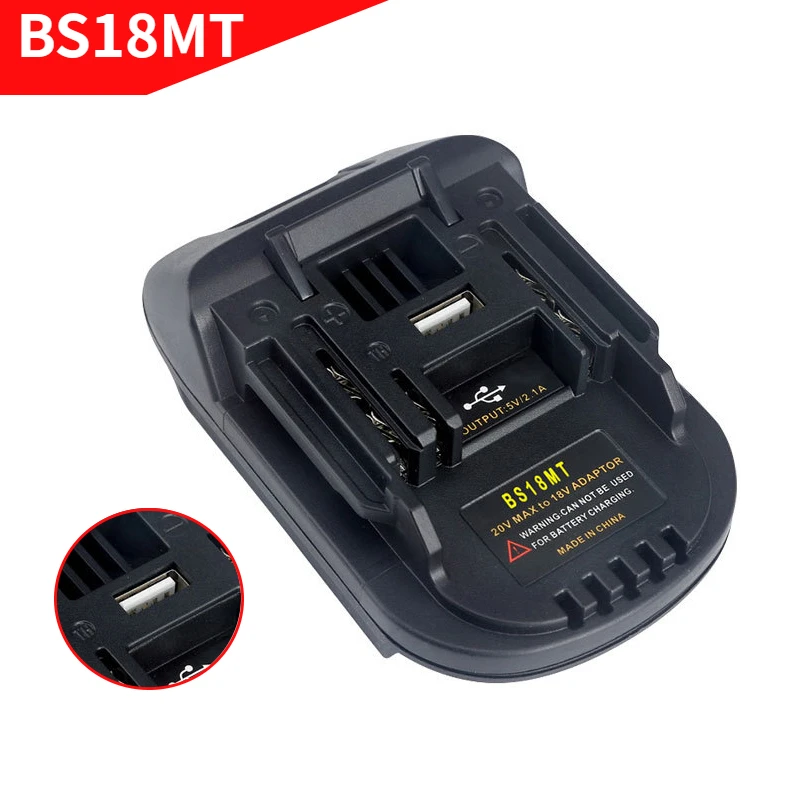 Battery Adapter USB Converter BS18MT For Bosch 18V BAT619G/620 Batteries Convert To For Makita 18V BL1860 Lithium tool converter