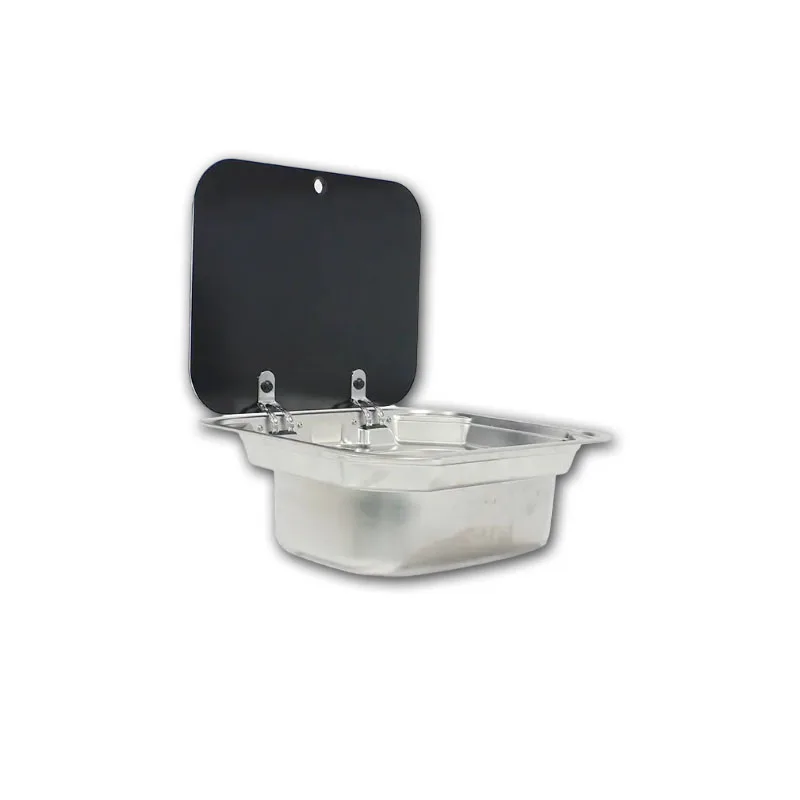 Coating With Acrylic Thickened Kitchen 304 Stainless Steel Basin Sink With Drainer For RV Boats Camping Vehicle & Campervan