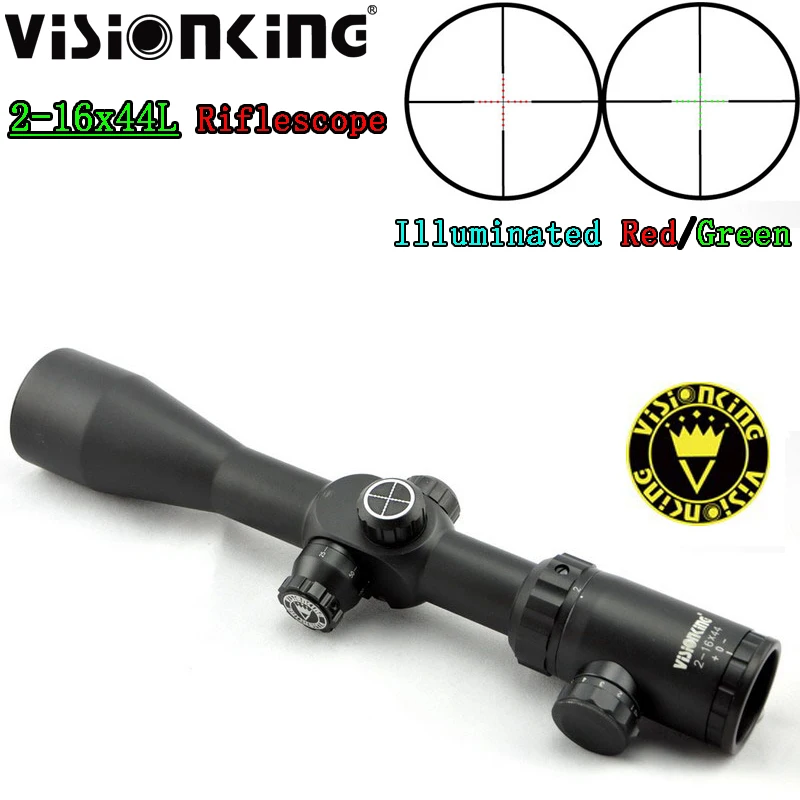 

Visionking 2-16x44 Hunting Riflescope Side Focus Trajectory Lock Hunting Mil-dot Illuminated Long Range Optical Sight .308 .50