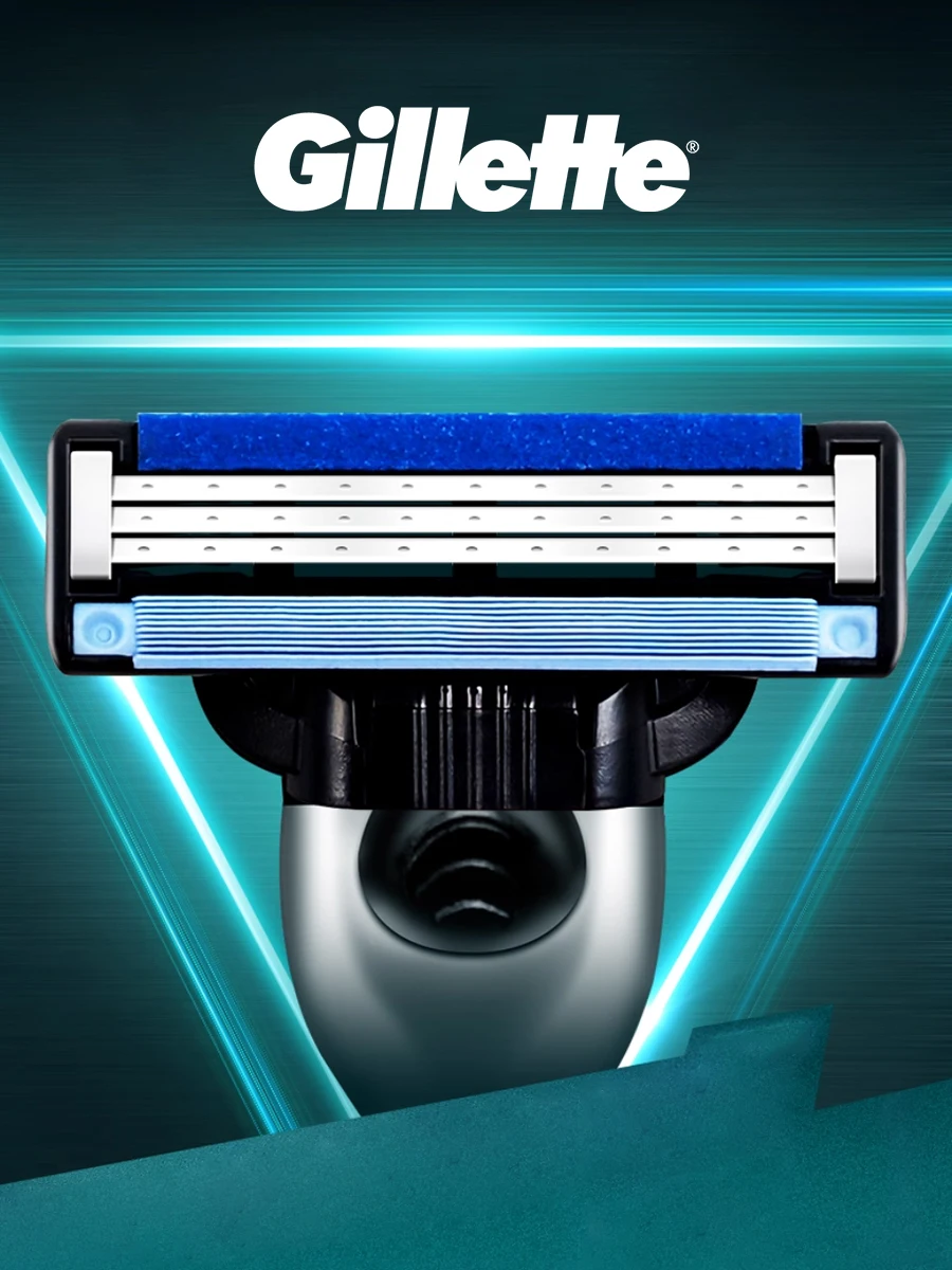 Gillette Mach 3 Classic 3-Klingen-Rasierer für Männer Manueller Rasierer – Detail 1