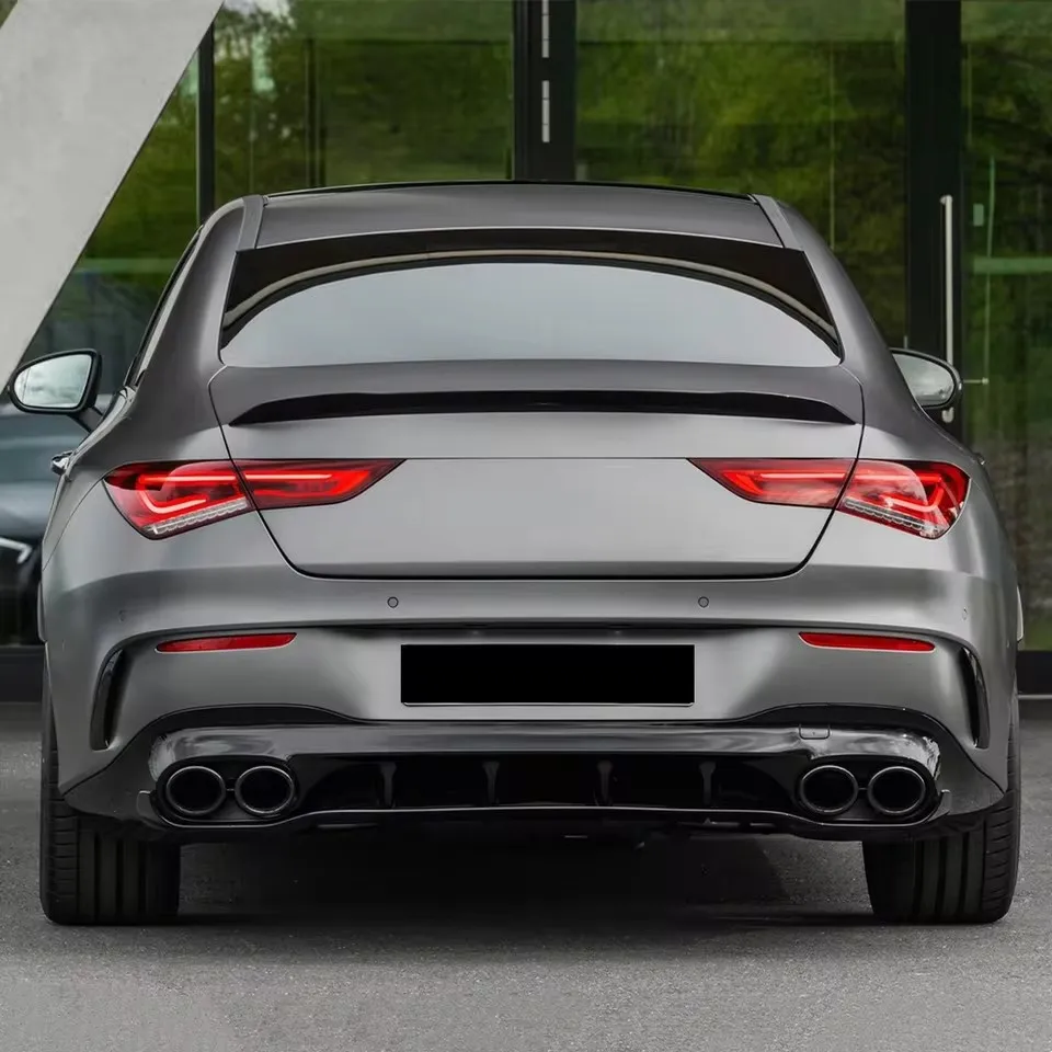 Image of Auto-Heckspoiler Flügel-Lippe für Benz CLA-Klasse C118 AMG CLA180 200 220 250 CLA35 CLA45 2019-2023 Heckspoiler Karosserie-Kit