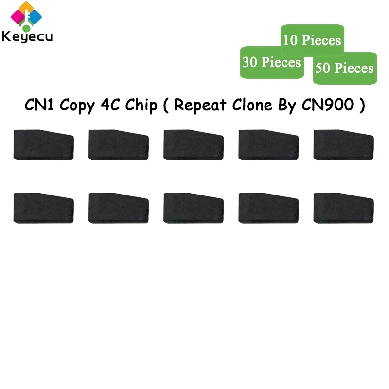 KEYECU 10 30 50 Pieces CN1 Copy 4C Chip for CN900 ND900 MINI Key Programmer ( Repeat Clone )