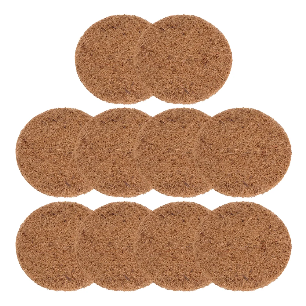 

10 Pcs Chicken Feeder Coconut Palm Mat Breeding Bird Pad Nest Pigeon Round Flowerpot