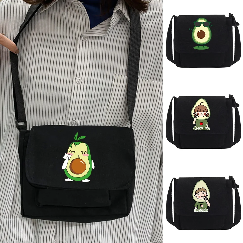 2026 Light Luxury Postman Bag Youth Casual Edition Wild Shoulder Bag Women's Travel Organizer Handbag Avocado Print CrossbodyBag