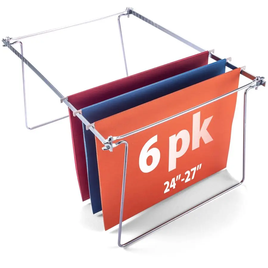 

Подвесная рамка для файлов формата Letter Size, подходит для 2427, регулируемый прочный стальной органайзер для файлов для столов, шкафов и полок, комплект