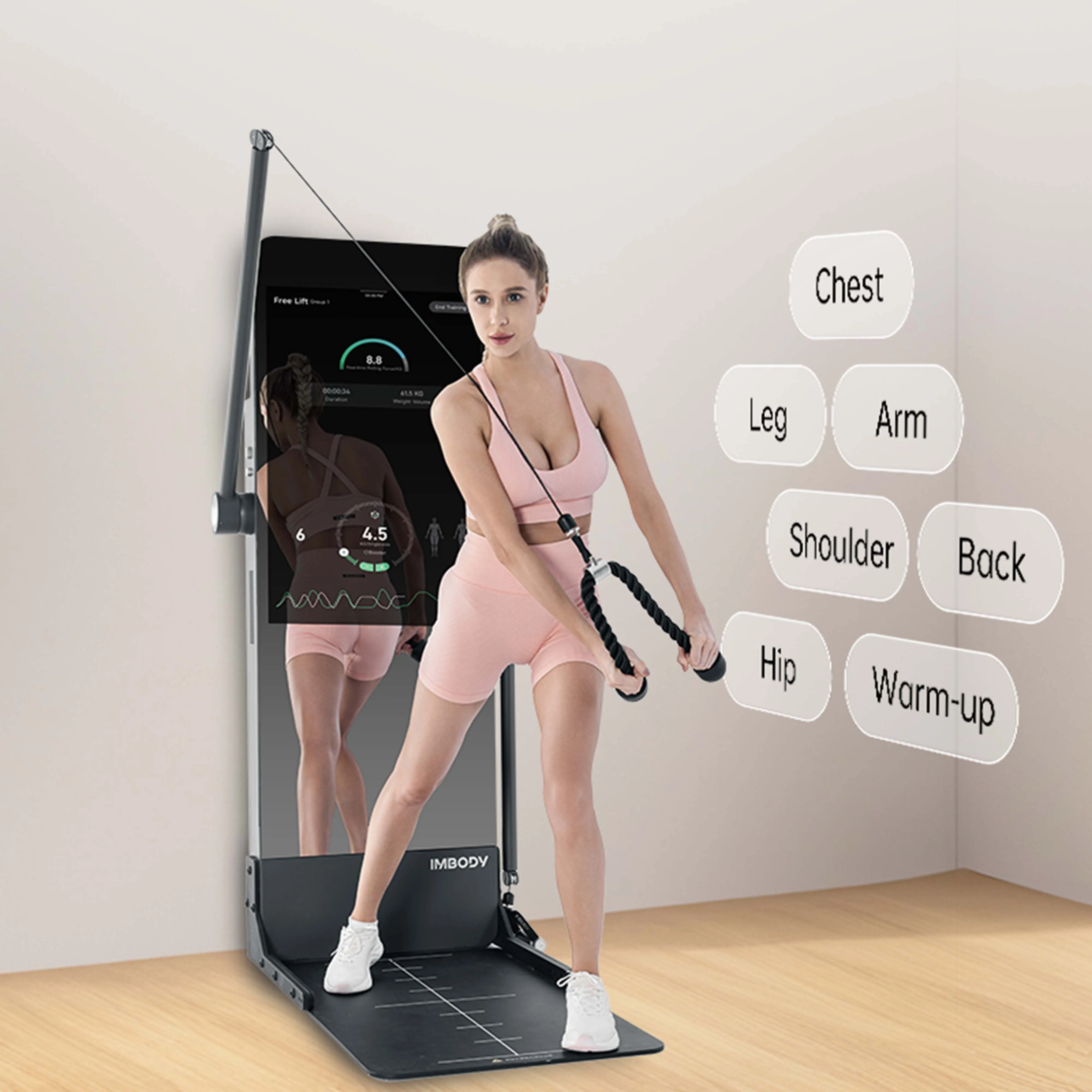 Gym Equipment Price Smart Gym Fitness Mirror Multi Gym Machine Strength Training Equipment Home Trainer