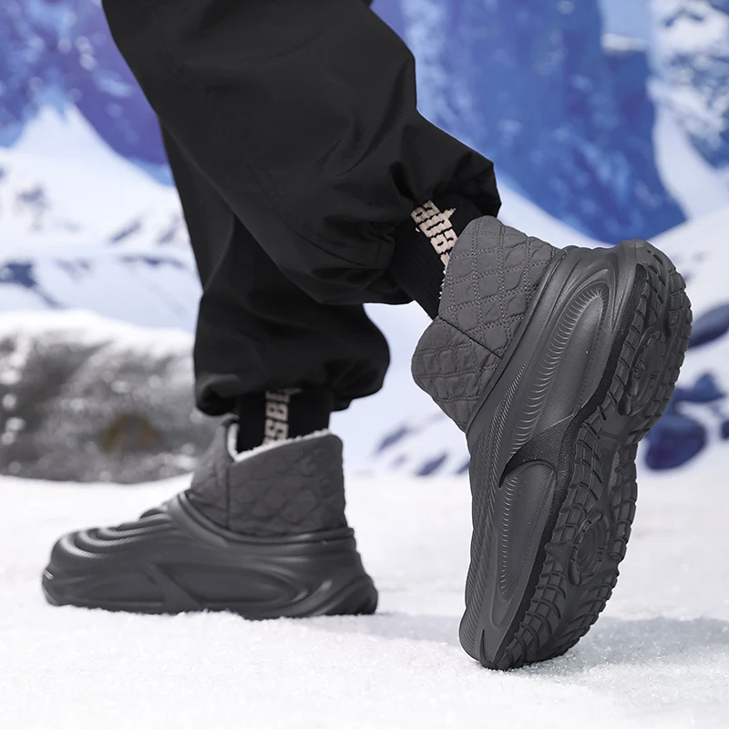 Hot Sale Fashion Men's Cotton Slippers Winter Warm Plush Shoes for Men Platform Indoor Outdoor Man Garden Shoes chaussure hommes