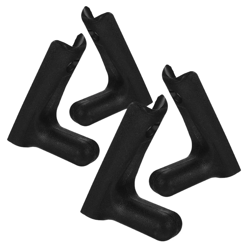 

4 Pcs Barbell Stand Dumbbell Storage Holder Wall Rack Hanger Mounted Organizing Black Fitness