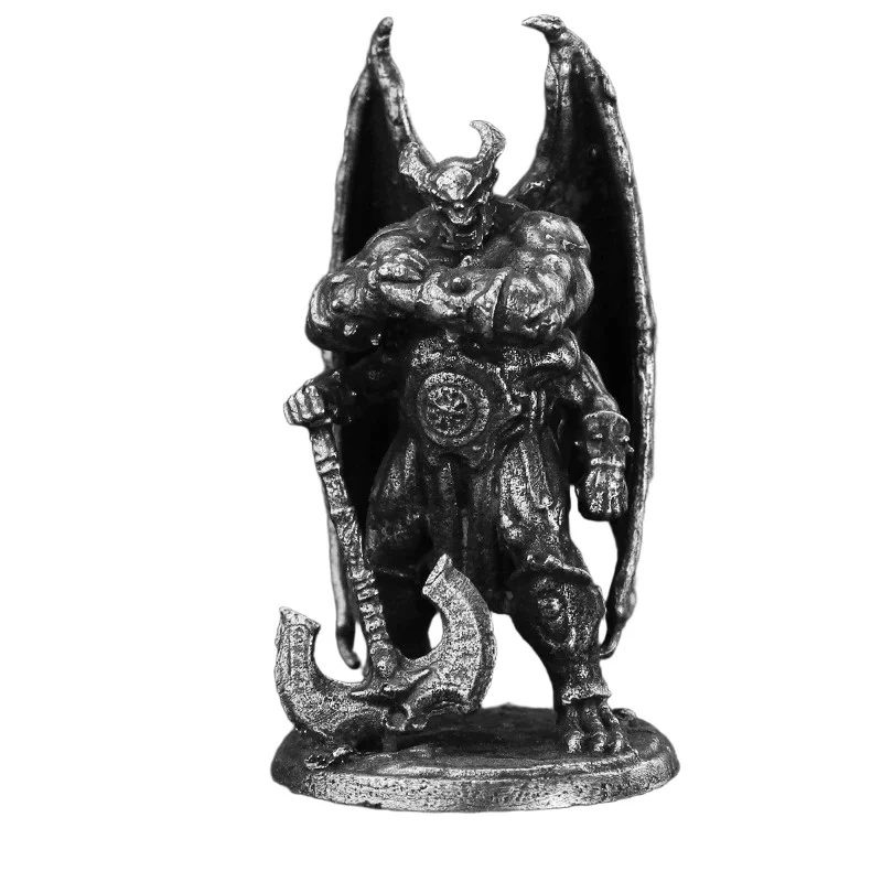 Diecast Barbarian Monster Statue Miniatures for Board Game RPG Military Figure Home Office Ornament Collectible Gift for Men