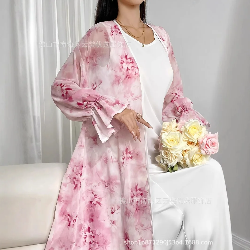 

Cardigan Print Women Abayas Long Robe Vestidos Party Dresses Gorgeous Dubai Kaftan Islam Gown Loose Fit 2026 Spring Elegant