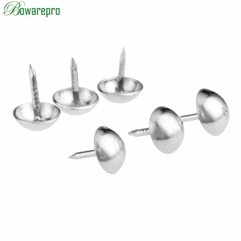 bowarepro 100Pcs Tacks Upholstery Nail Tachas Jewelry Gift Case Box Sofa Furniture Decorative Tacks Stud Pushpin Hardware 7x10mm