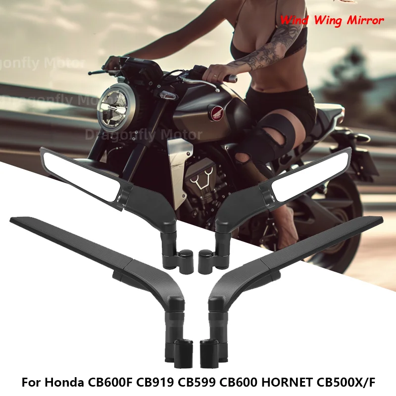 

For Honda CB600F CB919 CB599 CB600 HORNET CB500X/F Universal Motorcycle Mirror Wind Wing side Rearview Reversing mirror