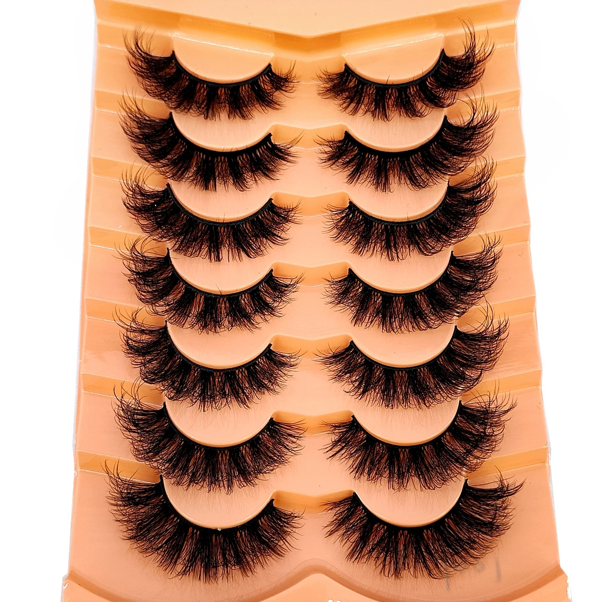 7pairs Natürliche Russische Streifen Wimpern Flauschigen Nerz Wimpern 3D Falsche Wimpern Flauschigen Volumen Wimpern Gefälschte Wimpern Verlängerung Make-Up