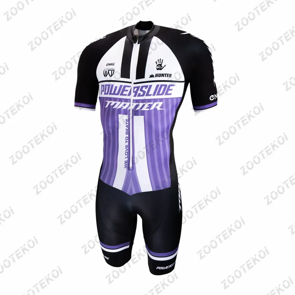 Powerslide triathlon Racing Suit Speed Inline Roller Skate Skinsuit fast skats MTB clothing ciclismo roller skating jumpsuit 02