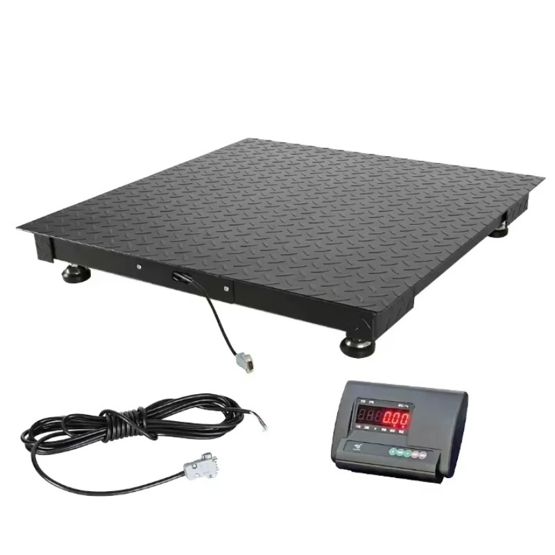 Carbon Steel 3000kg/0.5kg High Precision Digital Platform Scale LED Display Floor Pallet Scale for Industrial Warehouse