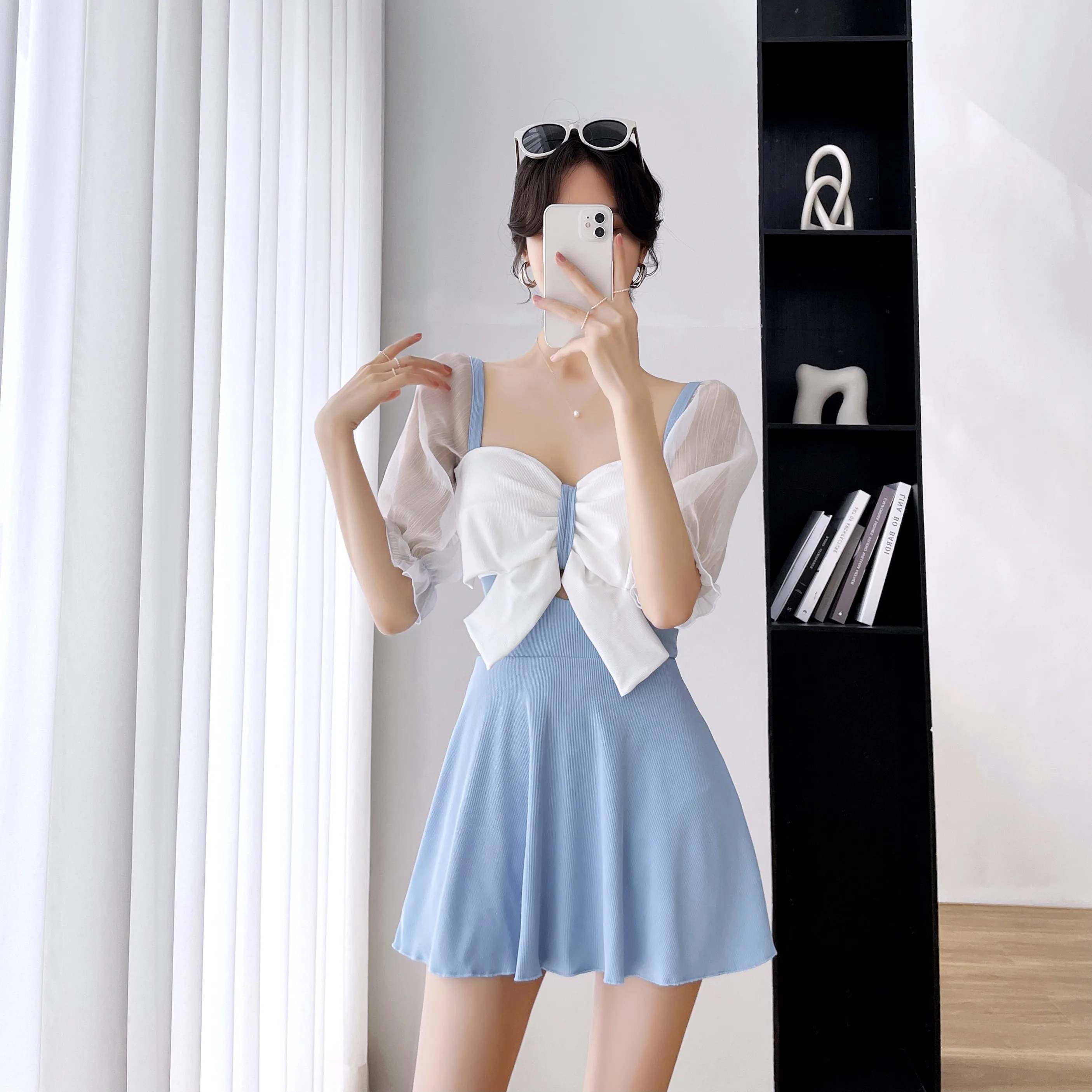 

Элегантный женский купальник с узлом 2026: Новинка, соблазнительный и скромный дизайн, корректирующая термобанная юбка