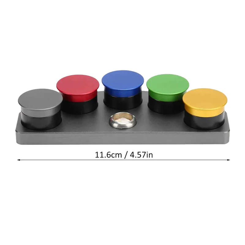 APB-นาฬิกาน้ํามัน DIP Oiler Stand Die Cast 5 Oiler จานถ้วยพร้อมฝาครอบนาฬิกาซ่อมน้ํามันจาระบีเก็บเครื่องมือสําหรับช่างซ่อมนาฬิกา