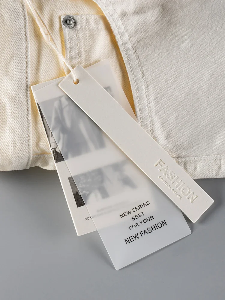 

100 Pcs Clothing Store Hangtags Customized Semi-transparent Soft Plastic Labels Trademark Universal Brand Hang Tags Customizable