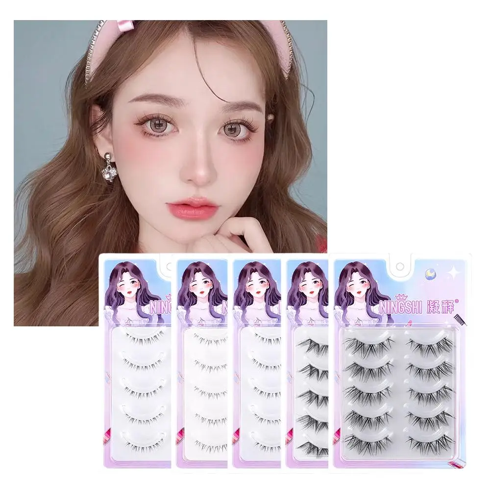 3D Curl Winged Thick Lash Soft False Eyelashes Eyetail Eyelash Extension Eye Tools Messy Handmade Makeup End Elongated Natu D4H6