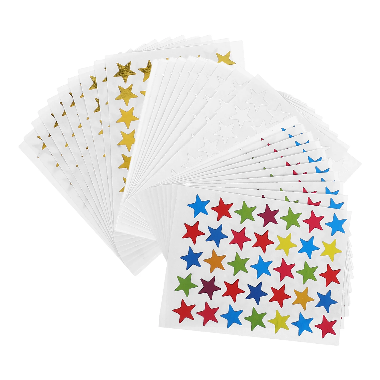 

30pcs Star Gold Silver Colorful Self-Adhesive Stickers Reward Stickers For Homework Crafts Decoration