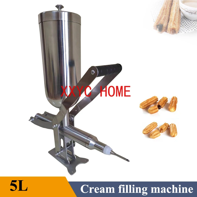 Squeeze Filling Manual Jam Filling 5L Filling Machine for Pie Puff Cream Churros Filler Machine Use in Baking Shop