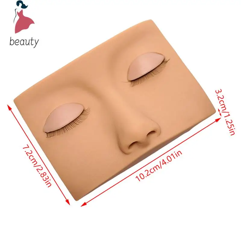 False Eyelashes Extension Practice Mannequin Head Reusable 3D Simulated Eyelash Eyes Makeup Training Model Head Eyes Replaceable