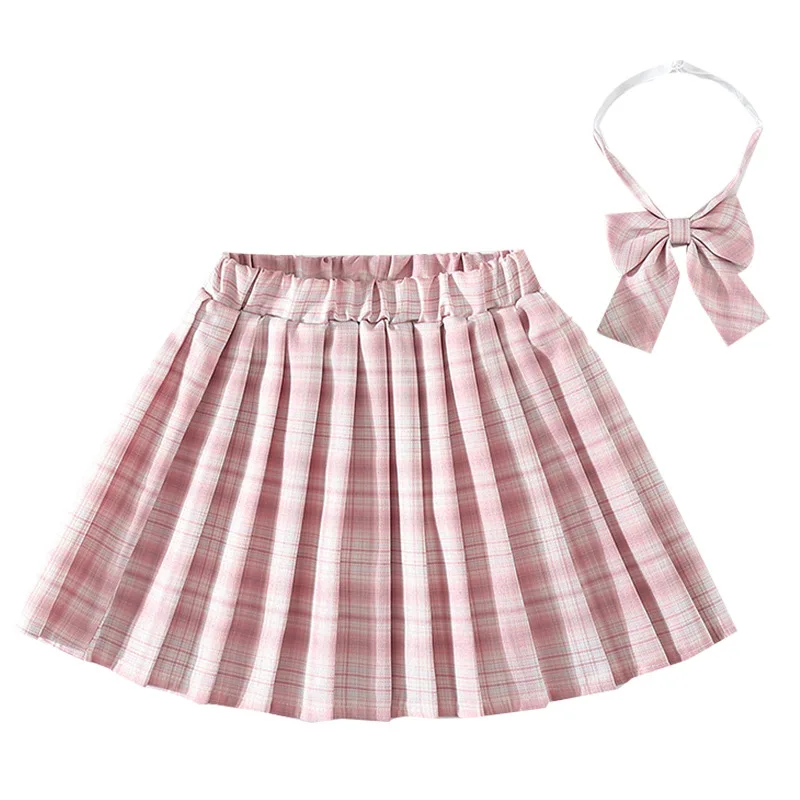 1pc 2026 Summer Teenager Girls JK Plaid Princess Pleated Skirt Short Mini Safety Pants Children Kids 4 5 7 8 10 12 14 Year Japan