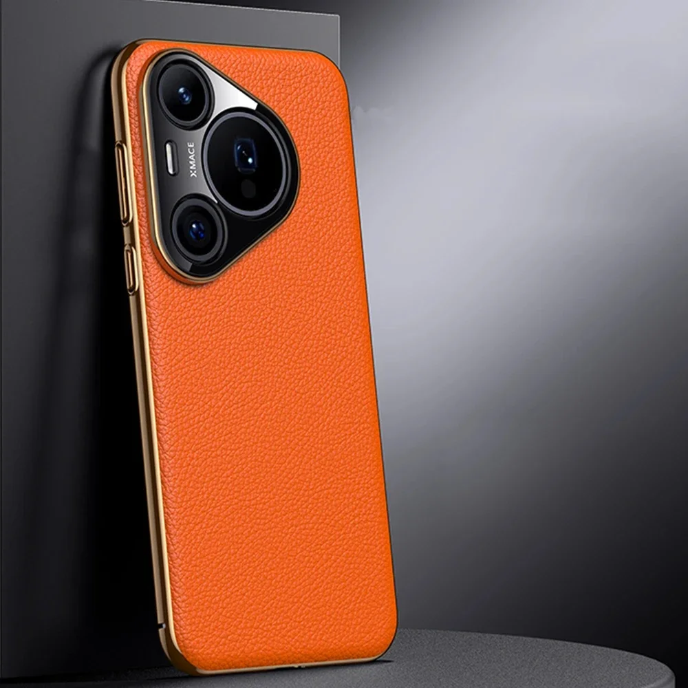 

Stylish Electroplate Phone Case for Huawei P60 Art P60 Pro Pura 70 Ultra Pura 70 Pro Protective Case Leather Plating Back Cover