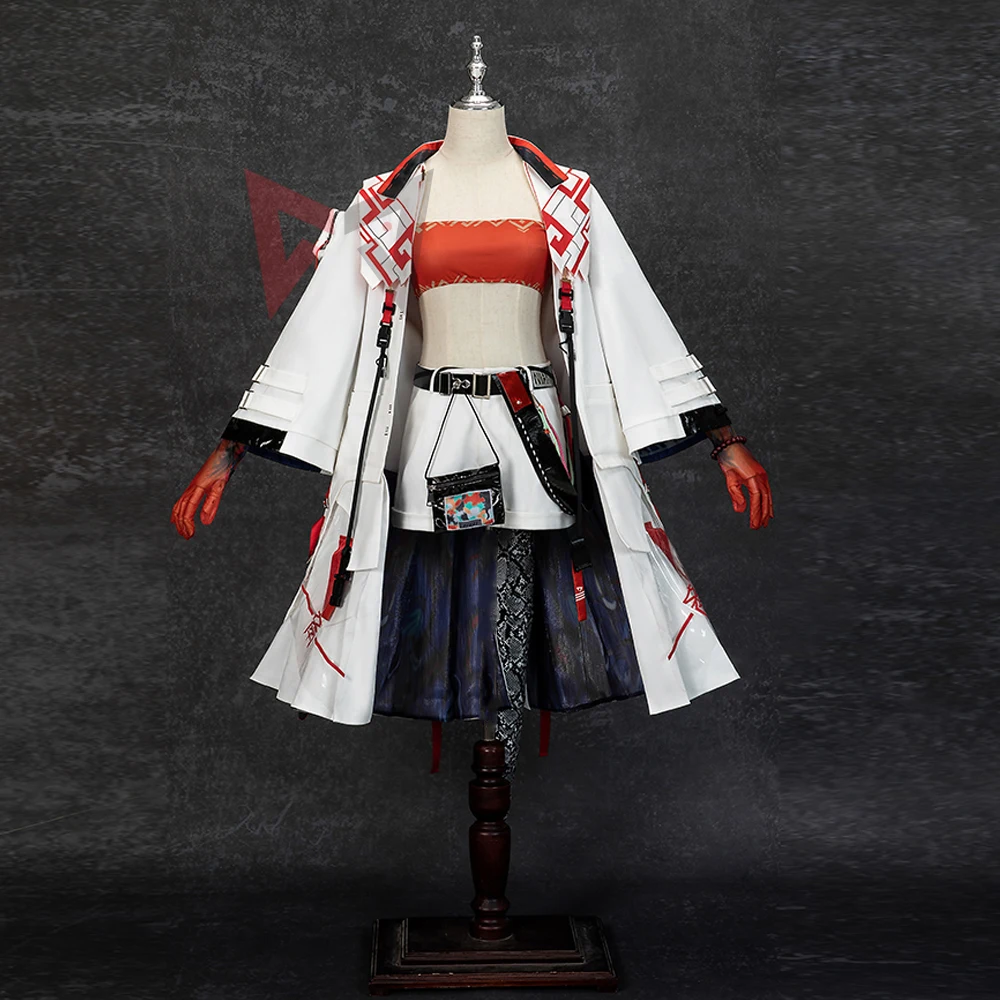 New Arknights Nian Cosplay Costume Tops Skirt Coat Tail Hairpins For Game Party Custom Made