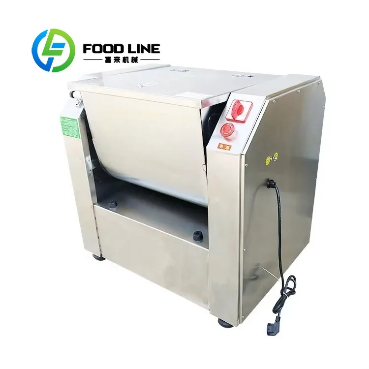 High Quality Stainless Steel Silent Dough Mixer 15/25/50kg Automatic Kneading Machine Grain Product Making Mixing Machine