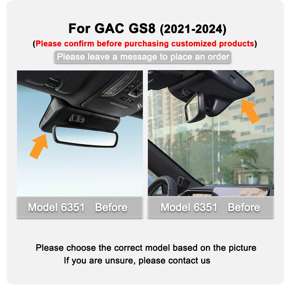 For GAC GS8 MY2021-2024 4K HD 2160P Customized Plug And Play Wifi Car DVR Dash Cam  Front And Rear Cam APP Control