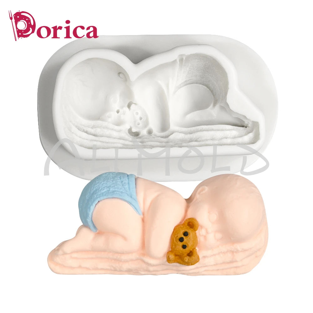 Dorica Baby Fondant Silicone Mold Fudge Chocolate Mould DIY Resin Clay Gypsum Model Cake Decorating Tools Pastry Baking Supplies