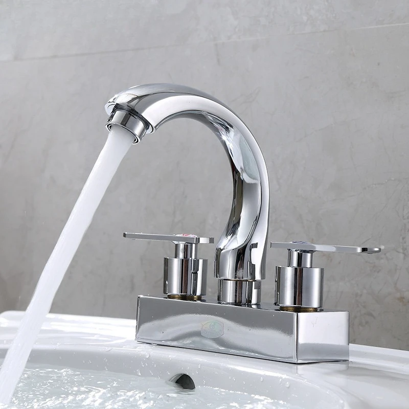 

Bathroom Basin Taps Faucets Mixer Hot and Cold Water Mixer Bath Sink Tap Faucet Chrome Finished torneira