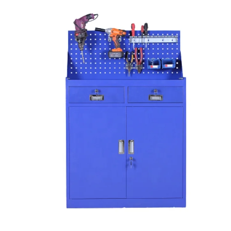 Customized Metal Industrial 2 Drawers 2 Doors Storage Professional Heavy Duty Tool Trolley Tool Chest Tool Cabinet