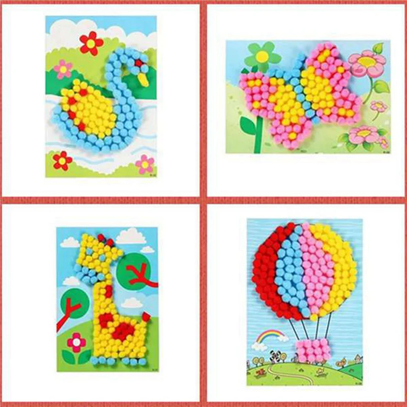 1000 Pcs 10Mm Soft Round  Pompoms Ball Mixed Color DIY Decoration Craft Making And Hobby Supplies