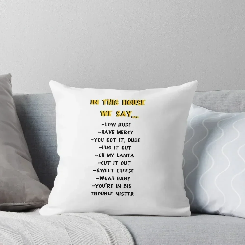 

Full House quotes Throw Pillow Sofa Cushions Cover Elastic Cover For Sofa Rectangular Cushion Cover Luxury Sofa Cushions pillow