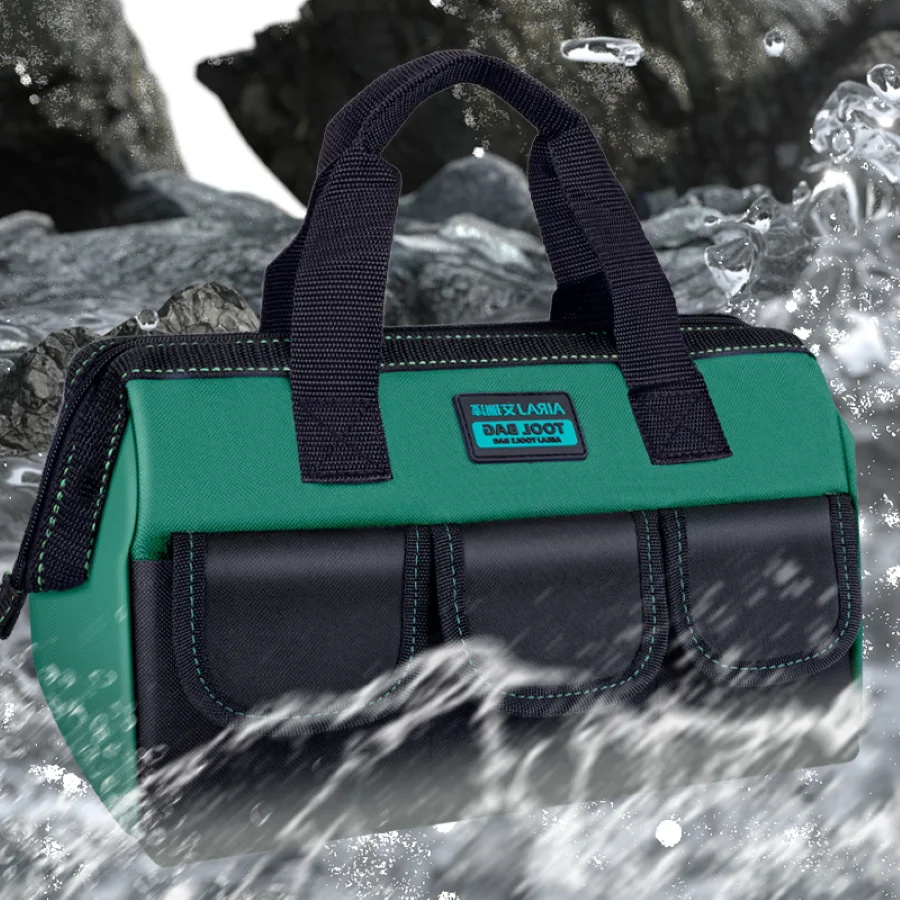 AIRAJ 3pcs 1680D Green Oxford Cloth Tool Bag Professional Electrician Wrench Waterproof Working Organizing Storage Tool Bag
