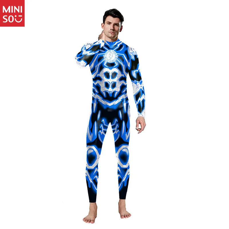 بدلة مينيسو الخيال العلمي |   طباعة عظمة البرق الأزرق والأبيض، زي تنكري #4