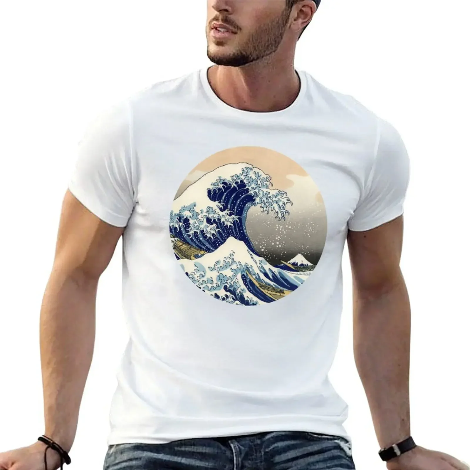 The Great Wave off Kanagawa T-Shirt new edition oversizeds cotton graphic tees big and tall t shirts for men