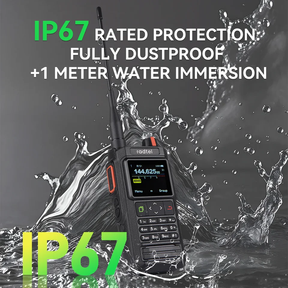 2026Radtel RT-660 IP67 GPS Long Range Dual Band VHF/UHF Two-Way For With APRS SATCOM KISS TNC Text Messaging For Aviation