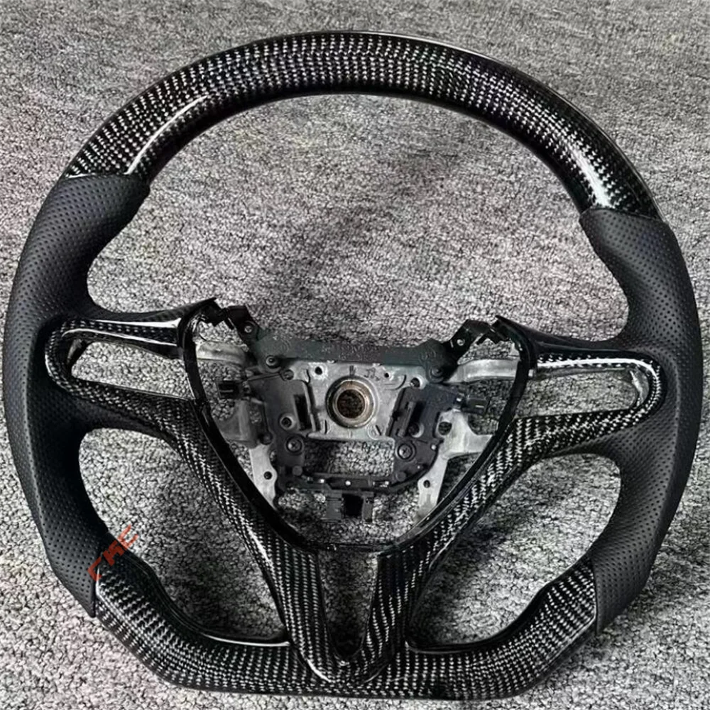 

Customized black Carbon Fiber Perforated Leather steering wheel For Honda Civic 8th GEN 2006 2007 2008 2009 2010 2011