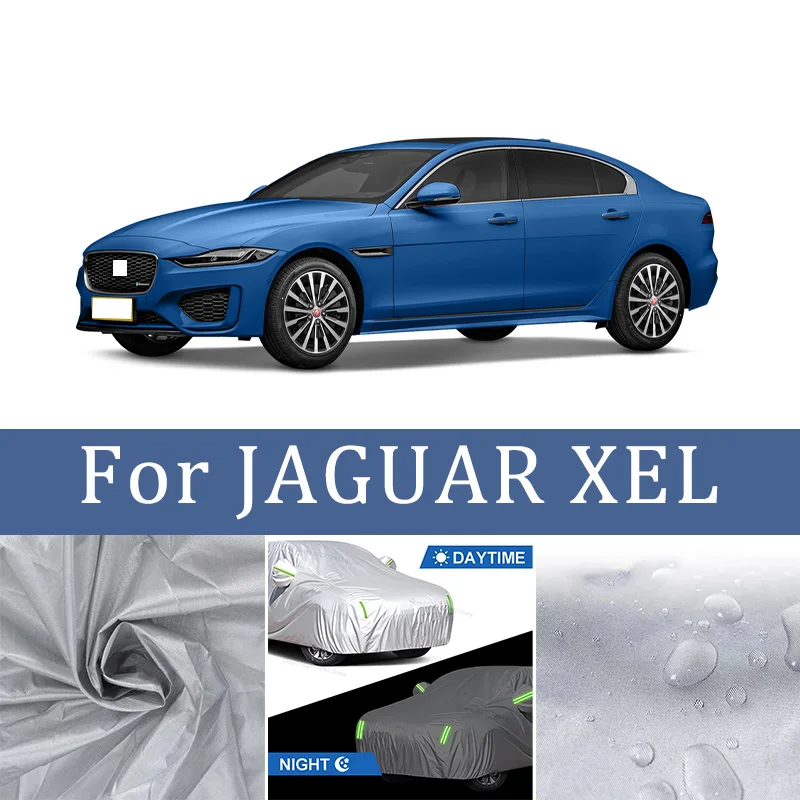 

For JAGUAR XEL Car Cover Car Waterproof All Weather Automobiles Full Exterior Covers - Sun-proof Outdoor Anti scratch