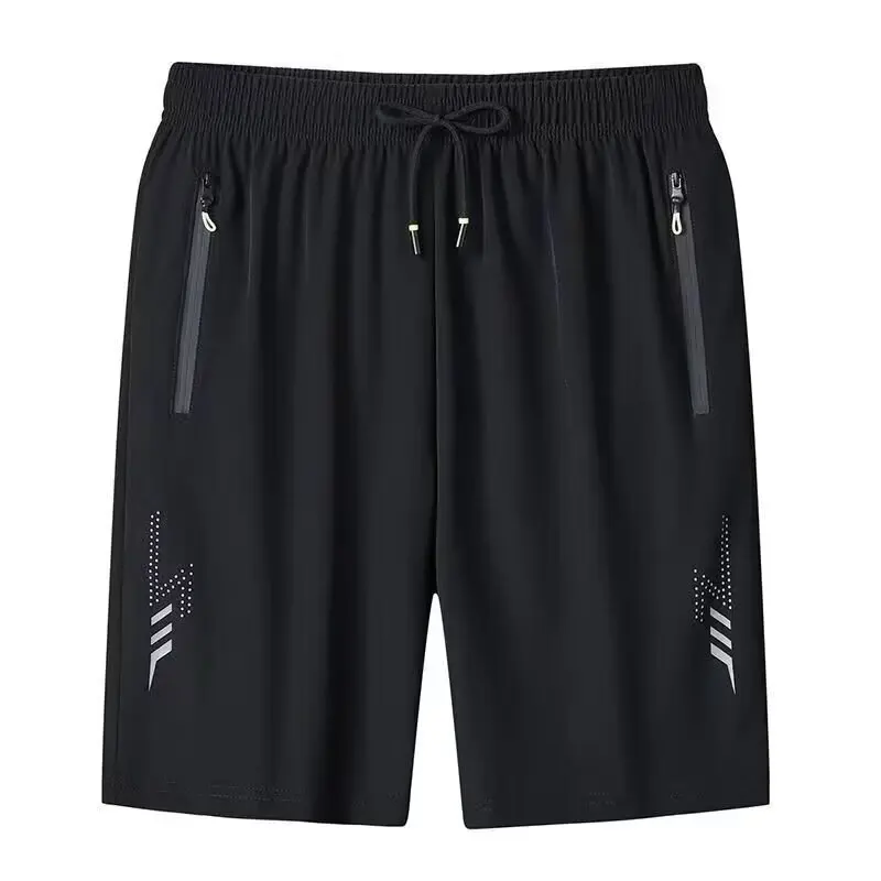 

Модные дышащие летние повседневные спортивные брюки-капри для мужчин больших размеров, свободного кроя, универсальные, с прямыми штанинами