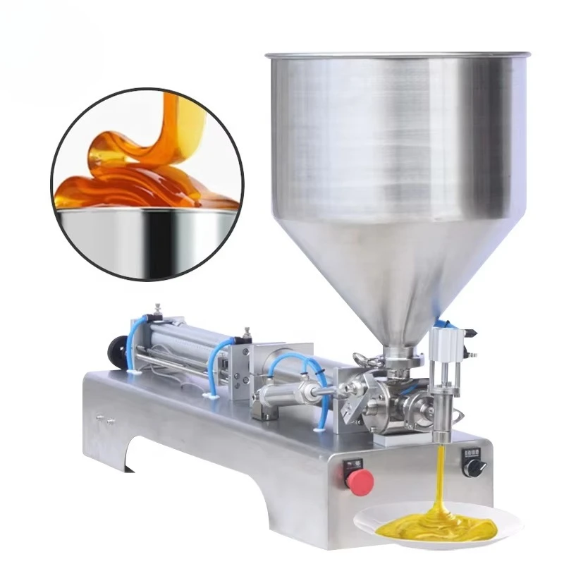 Customizable Single-Head Cream Chocolate Sauce Lotion Shampoo Water Bottle Can Manual Packaging Pneumatic Liquid Filling Machine