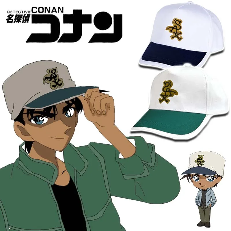 Detective Conan Hattori Heiji Letter Embroidered Baseball Cap Men Women Spring Summer Outdoor Sunscreen Hat Casual Sports Hats